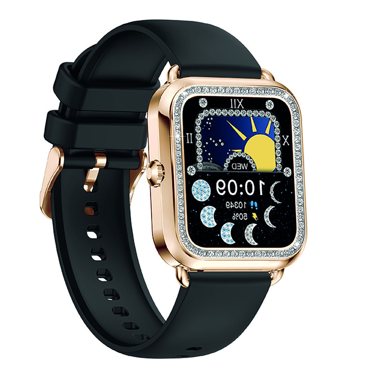 Avizar Maria Stainless Steel Smartwatch (Black) view 2