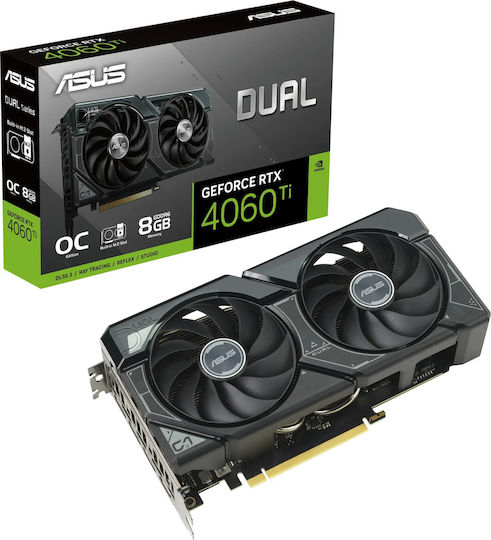 Asus GeForce RTX 4060 Ti 8GB GDDR6 Dual SSD OC Edition Graphics Card