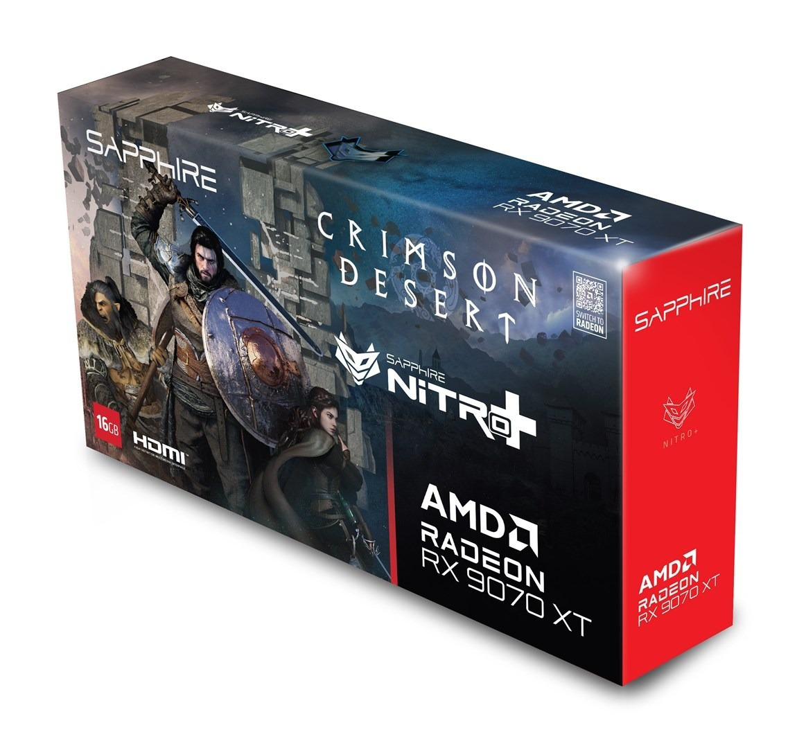 Sapphire Radeon RX 9070 XT 16GB GDDR6 NITRO+ OC Crimson Desert Edition Graphics Card 11348-10-20G view 3