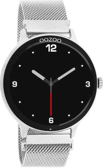 Oozoo Q00135 45mm Smartwatch with Heart Rate Monitor (Silver) view 6