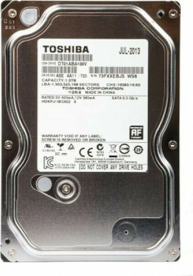 Toshiba DT01ABA100V 1TB HDD Hard Drive 3.5" SATA III 5700rpm with 32MB Cache for Desktop DT01ABA100V vista 2