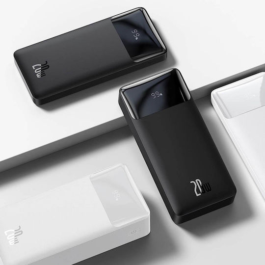 Baseus Bipow Overseas Edition Power Bank 10000mAh 20W with 2 USB-A Ports and USB-C Port White view 8