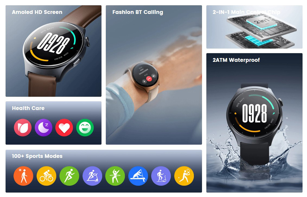 Mibro Lite 3 45mm Smartwatch with Heart Rate Monitor (Gray) view 3