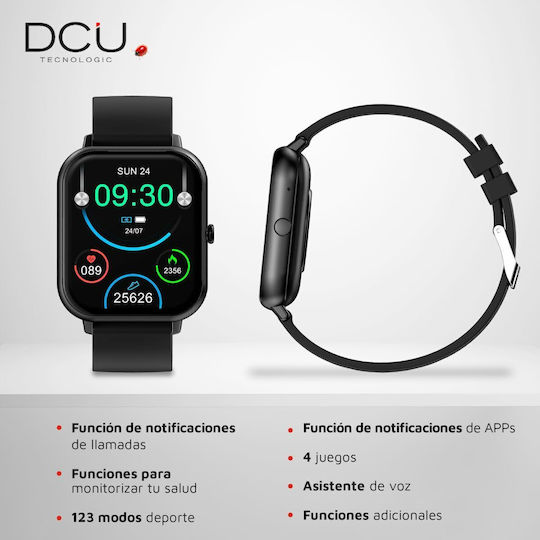 DCU Smartwatch with Heart Rate Monitor (Black) vue 5
