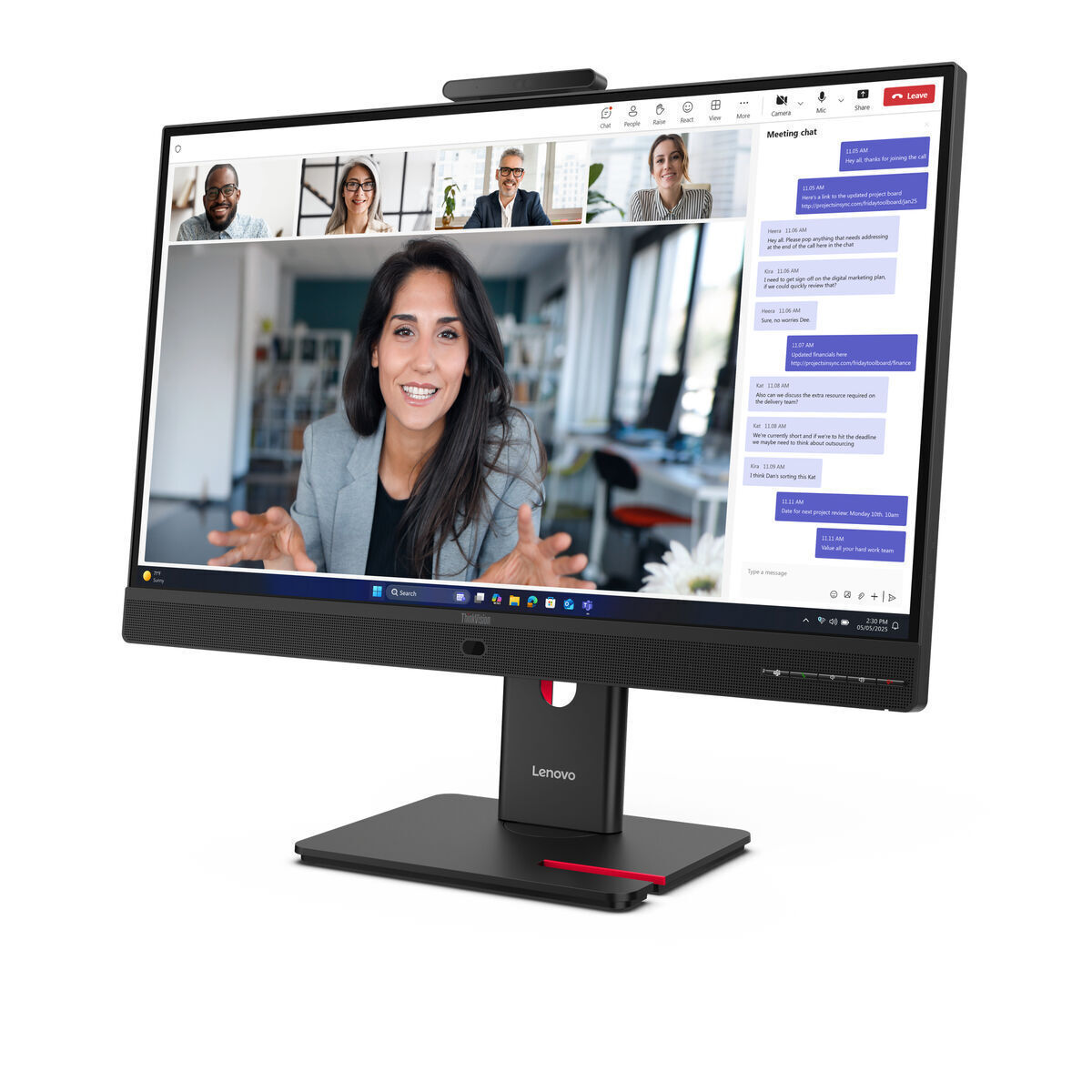 Lenovo ThinkVision T24-4v IPS Monitor 23.8" FHD 1920x1080 with 4ms Response Time GTG view 3