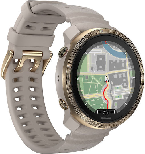 Polar Vantage M3 45mm Waterproof Smartwatch with Heart Rate Monitor (Greige Sand) vue 3