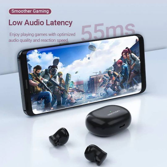 Vention Tiny T12 Earbud Bluetooth Handsfree Earphones with Charging Case Black view 2