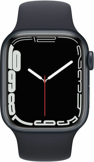 Apple Watch Series 7 Aluminium 41mm Waterproof with Heart Rate Monitor (Midnight)