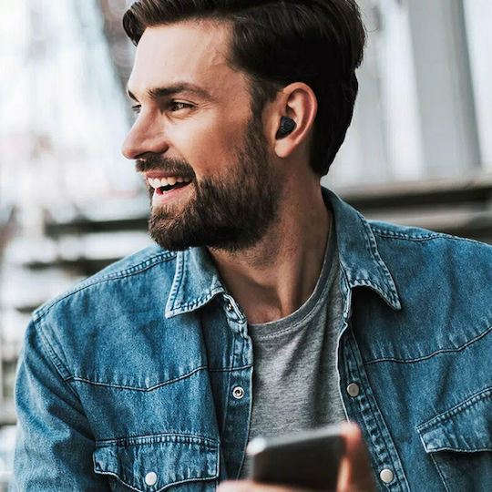 Motorola Vervebuds 100 Bluetooth Handsfree Earphones with Sweat Resistance and Charging Case Black view 5