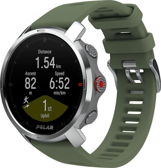 Polar Grit X Waterproof Smartwatch with Heart Rate Monitor (Green) view 1