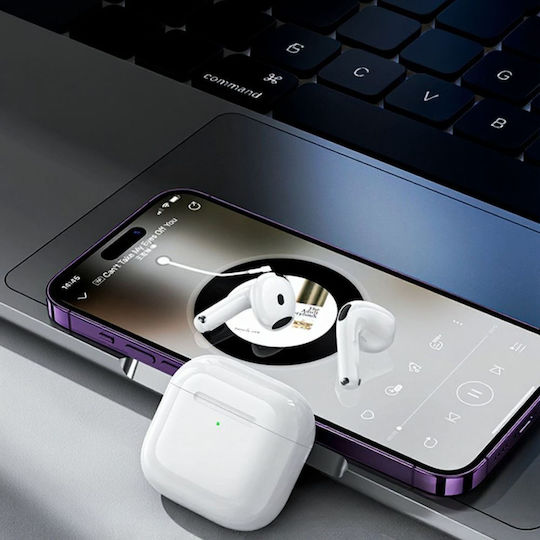 Hoco EW84 Earbud Bluetooth Handsfree Earphones with Sweat Resistance and Charging Case White view 5