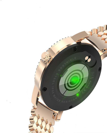 Kingwear LW20 PRO Stainless Steel Smartwatch with SIM and Heart Rate Monitor (Gold) view 3