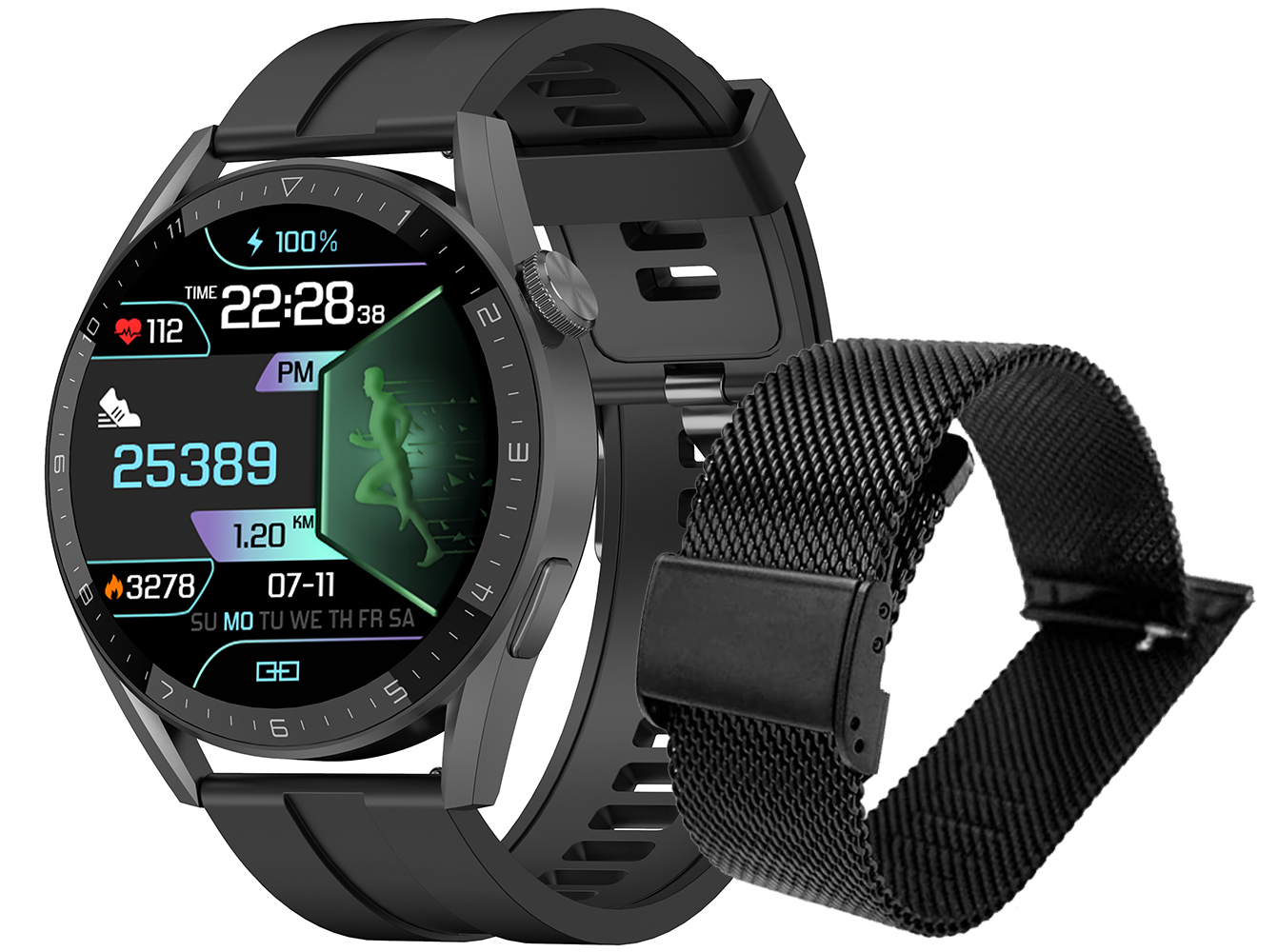 DeltaFiT Max Smartwatch with Heart Rate Monitor (Black) vue 4