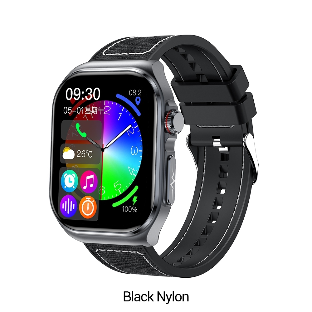 Microwear ET585 Smartwatch with Heart Rate Monitor (Black Steel) view 2