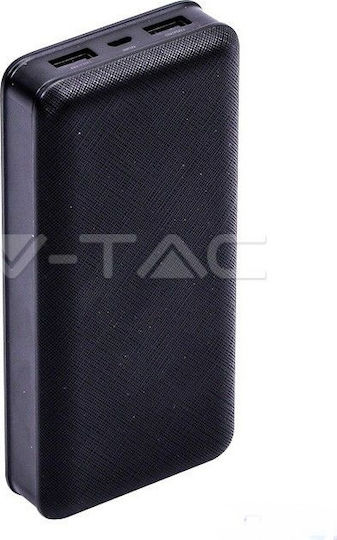 V-TAC VT-3502 Power Bank 20000mAh with 2 USB-A Ports Black view 3