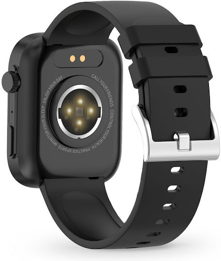 Contact Smartwatch with Heart Rate Monitor (Black) vue 4