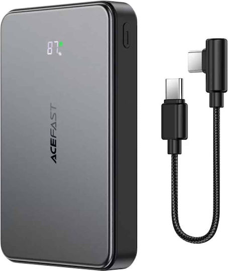 Acefast M31 MagSafe Power Bank 10000mAh 22.5W with USB-A Port and USB-C Port Black