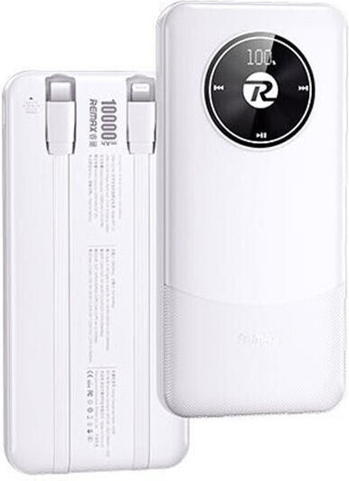 Remax Energy Eye Fast RPP-37 Power Bank 10000mAh with USB-A Port and USB-C Port White