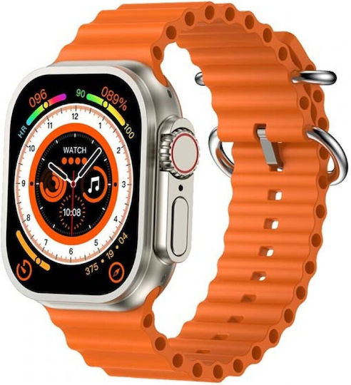 Z66 Ultra 49mm Smartwatch with Heart Rate Monitor (Orange)