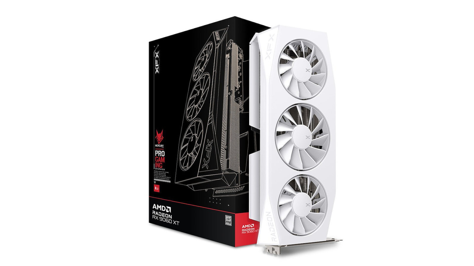 XFX Radeon RX 9060 XT 16GB GDDR6 Mercury OC Graphics Card RX-96TMERCW9