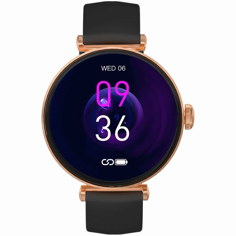 Smartwatch Gravity Rose Gold Black 2 Straps Gt26-3 view 3