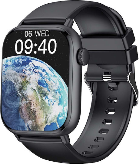 Kiano Active 2 Smartwatch with Heart Rate Monitor (Black)