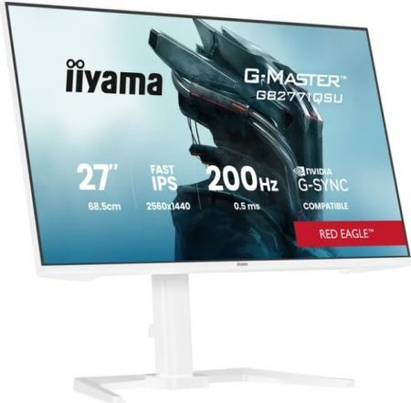 Iiyama G-Master Red Eagle IPS HDR Gaming Monitor 27" QHD 2560x1440 200Hz With Response Time 2ms GTG White
