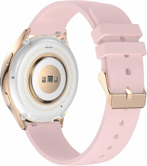 Ak53 Ip67 Bt5.2 1.32inch Smart Watch Support Voice Call Health Monitoring Style:silicone Strap Gold view 4