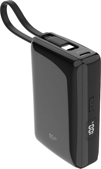 Silicon Power CP10 Power Bank 10000mAh 20W with USB-A Port and USB-C Port Black view 1