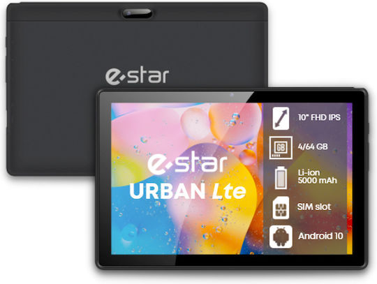 eStar Urban 1020L 4G 10.1Inches Tablet (4GB/64GB) Black view 2