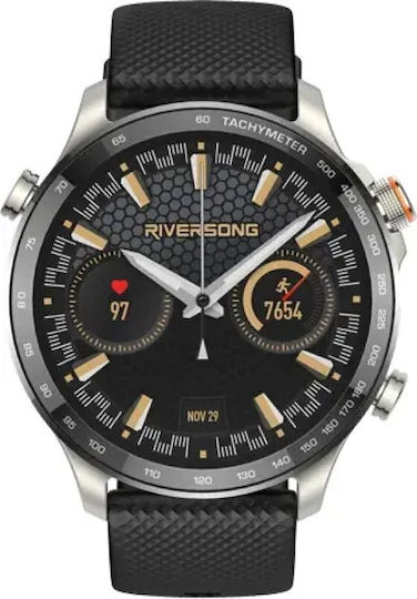 Riversong Motive 10 GT Smartwatch with Heart Rate Monitor (Black) view 2