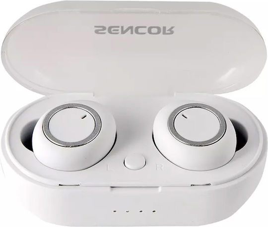 Sencor Sep 510BT In-ear Bluetooth Handsfree Earphones with Charging Case White view 8