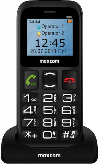 MaxCom Comfort MM426 Dual SIM Mobile with Large Buttons (Greek Menu) Black view 5