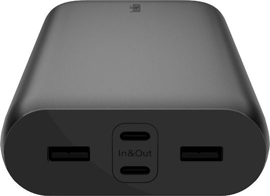 Belkin BoostCharge Power Bank 26000mAh 34W with 2 USB-A Ports and 2 USB-C Ports Power Delivery Black view 4