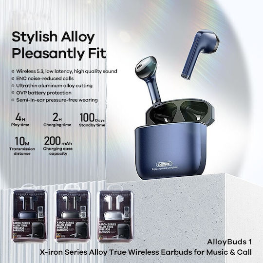Remax AlloyBuds 1 Bluetooth Handsfree Earphones with Charging Case Tarnish view 2