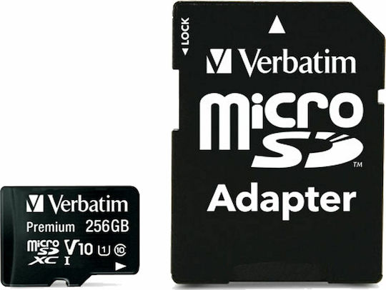 Verbatim Pro microSDXC 256GB U3 V30 A2 UHS-I 100MB/s with Adapter view 1