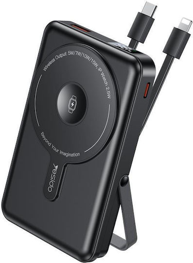 Yesido YP72 Power Bank 10000mAh 22.5W with USB-A Port and USB-C Port Black view 1