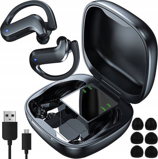 In-ear Bluetooth Handsfree Earphones with Charging Case Black view 1