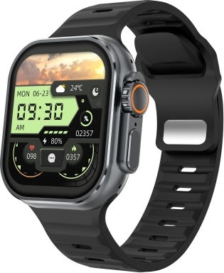 Iw9 Ultra 2.04 Inch Screen Smart Call Watch Bt Call Heart Rate Blood Pressure Blood Oxygen Tarnish Black view 1