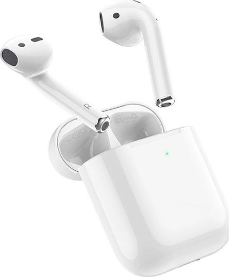 Borofone BW01 Plus Earbud Bluetooth Handsfree Earphones with Charging Case White view 2