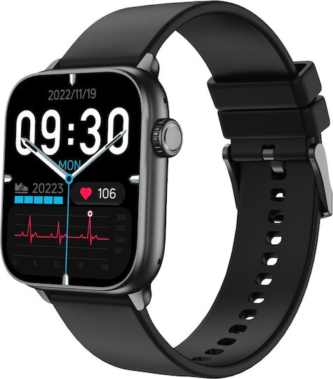 Vivax Life FIT3 Aluminium Smartwatch with Heart Rate Monitor (Black) vue 5
