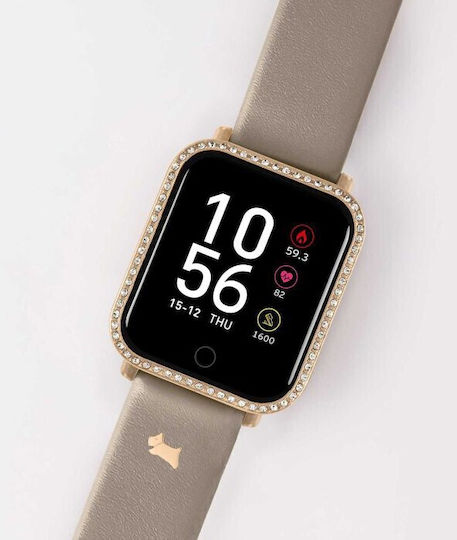 Radley London Aluminium Smartwatch with Heart Rate Monitor (Stone Leather Strap) view 2