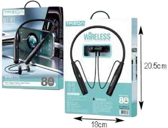 Treqa BT-51 In-ear Bluetooth Handsfree Earphones Black vista 3