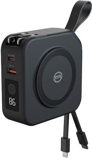 PBT-02L Power Bank 10000mAh with USB-A Port and USB-C Port Black vue 7