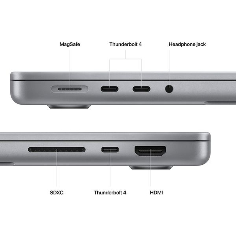 Apple MacBook Pro 2023 16.2" Retina Display M2-Pro 12-Core 16GB 1TB SSD 19-Core GPU With 140W Charger Silver US Keyboard vue 4
