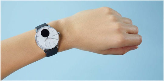 Withings ScanWatch Stainless Steel 38mm Waterproof with Heart Rate Monitor (White) view 4