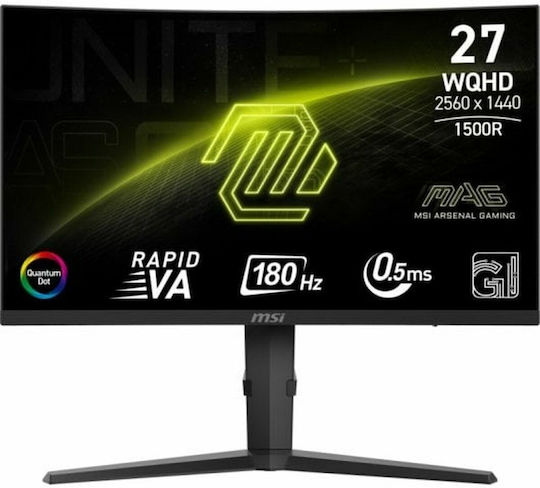 MSI MAG 275CQRF QD E2 VA Curved Gaming Monitor 27" QHD 2560x1440 180Hz with Response Time 0.5ms GTG