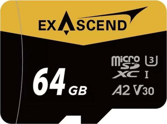 ExAscend microSDXC 64GB Class 10 U3 V30 A2 UHS-I view 1