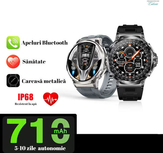 Colmi V69 Aluminium Smartwatch with Heart Rate Monitor (Silver) view 9