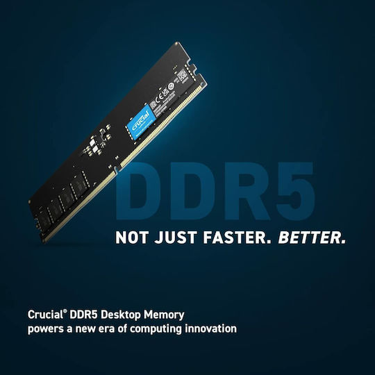 Crucial DDR5 with Module 1x8GB and Speed 5600 for Desktop CT8G56C46U5 vue 3